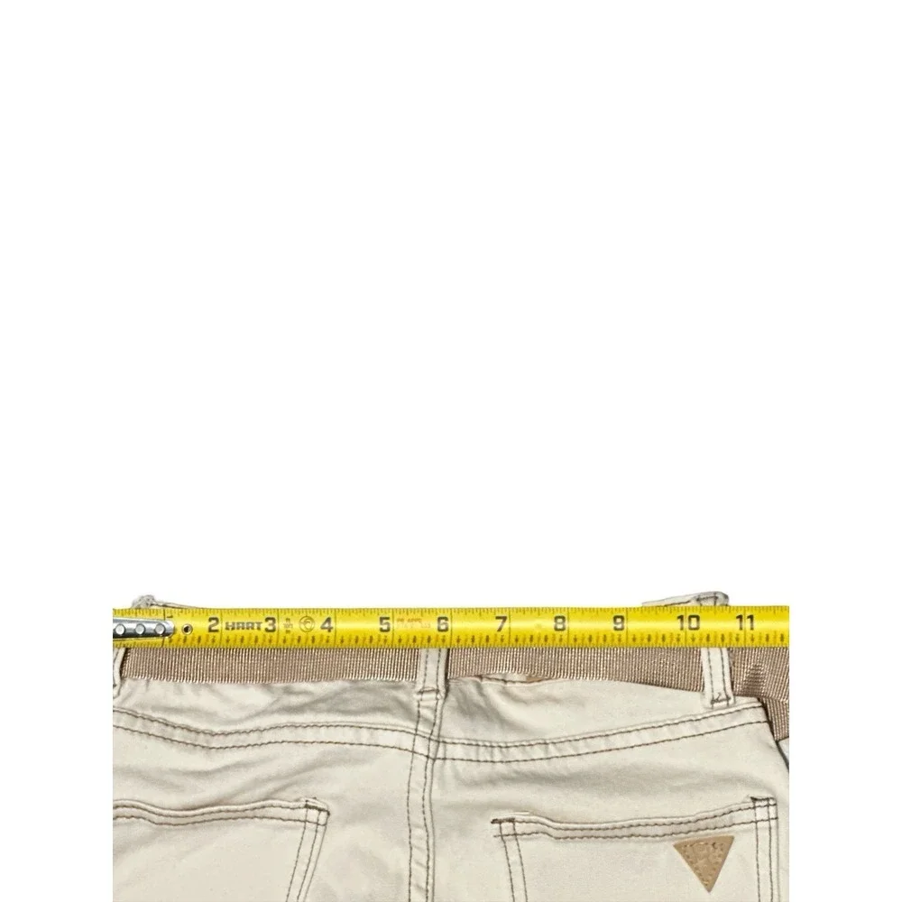 Celebrity Ace‎ GIRLS Size 8 Beige Cargo Pants W/ Belt Cot/Ray/Spandex RN155336